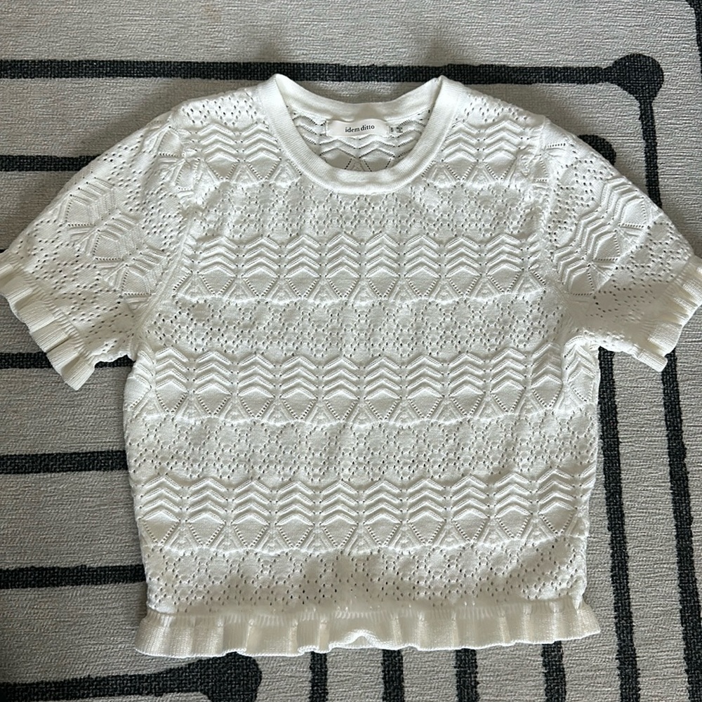 White Idem ditto crop sweater
